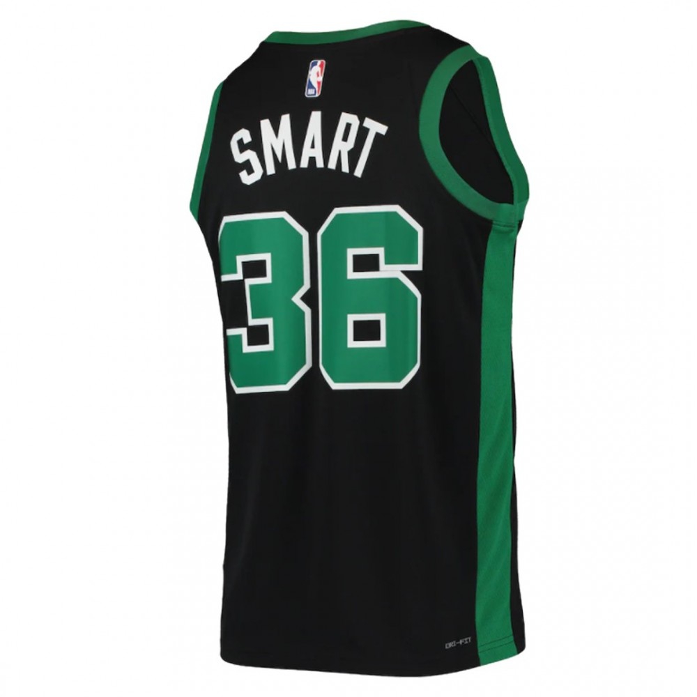 Men's Boston Celtics Marcus Smart #36 Jordan Black&Green 2020/21 Swingman Jersey - Statement Edition-Pro Kit Vault | Brand New 26/27 Sports Jerseys